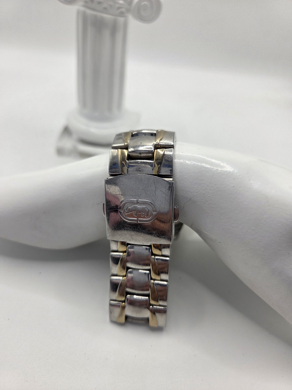 Marc Ecko Two Tone Swarovski Crystal Encore Oz Men's Bracelet Watch - Picture 3 of 8